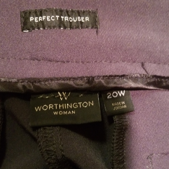 New Gray Worthington Perfect Trousers Sz. 20W - Picture 6 of 7